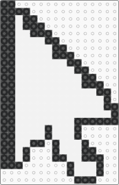 cursor - black,white,perler beads,cursor,pc