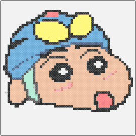 shinchan 1 - crayon shinchan,head,character,manga,tan,blue