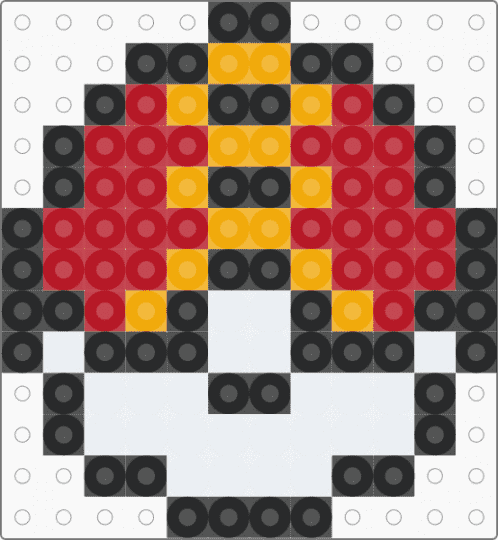 Pokémon repeat ball - red,orange