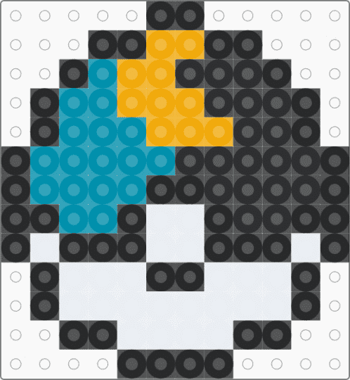 Pokémon moon ball - black,teal,orange