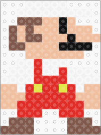 FIRE MARIO SMB STYLE - mario,nintendo,character,video game,retro,white,red,tan