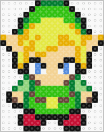 LINK TLOZ - link,legend of zelda,chibi,character,video game,green,yellow