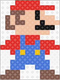 SUPER MARIO SMB STYLE - mario,nintendo,character,video game,retro,blue,red,tan