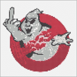 Ghostbastard - ghost busters,nostalgic,movie,quirky,playful,logo,red,white