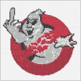 Ghostbastard - ghost busters,nostalgic,movie,quirky,iconic,playful,theme,logo,fans,crafts,red,white