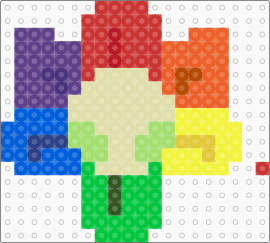 Dandy flower (I had 0 motivation) - yellow,green,red