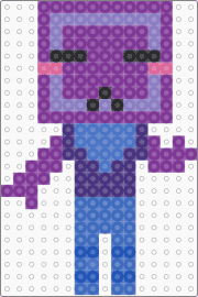 BOXTEN - boxten,dandys world,character,video game,blue,purple