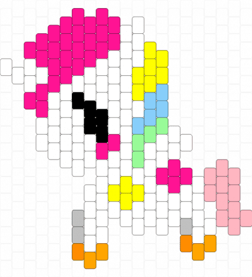 Tokidoki Unicorno Stellina - white,pink,yellow