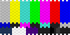 Color Testcard SMPTE Color Bars - television,tv,colorful,stripes,emergency broadcast system,cuff