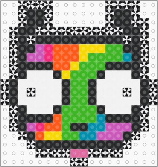 Trippy Gir - black, cartoon, character, edm, gir, green, pink, rave, trippy, tv show