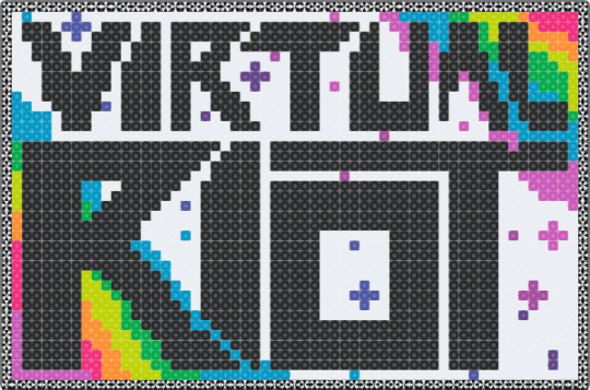Trippy Virtual Riot - black, colorful, dj, green, light blue, lost lands, pink, trippy, virtual riot, white