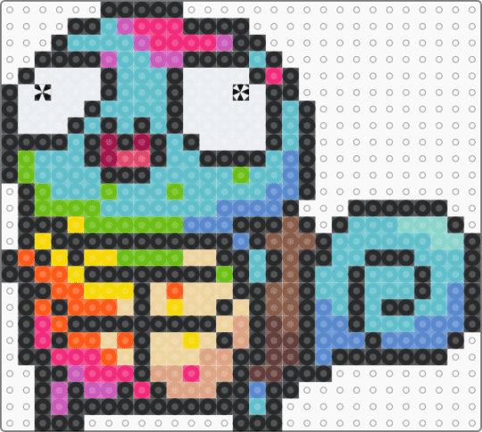Trippy Squirtle - beige, black, blue, colorful, edm, pokemon, rave, squirtle, teal, trippy