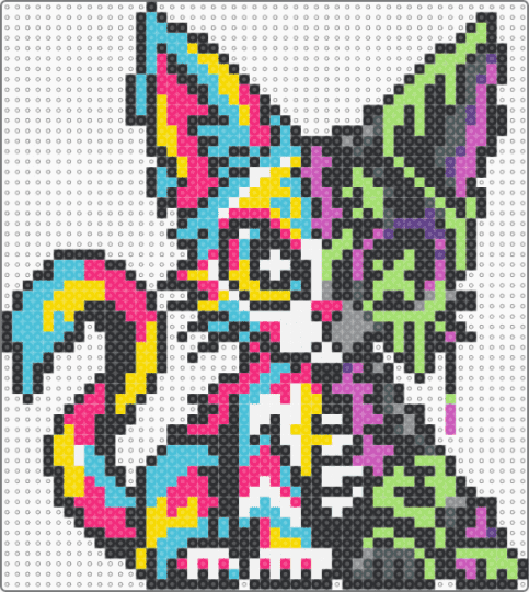 Alleycvt b2b Level Up Melty Cat | Cyclops Cove 4 - alleycvt, b2b, black, cat, colorful, cyclops cove, edm, festival, level up, light blue, original design, pink, yellow