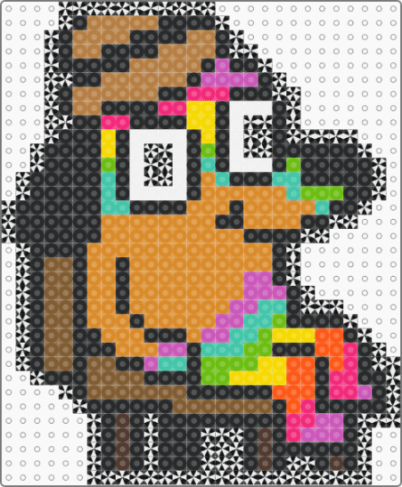 Trippy but totally fine - black, colorful, edm, festival, orange, pink, rainbow, rave, tan, this is fine, trippy