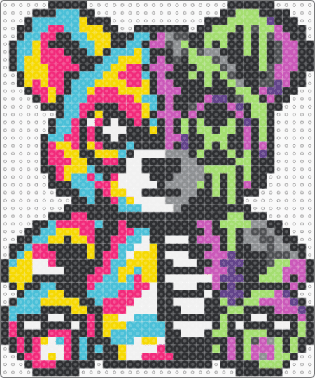 Alleycvt b2b Level Up Melty Bear | Cyclops Cove 4 - alleycvt, b2b, black, colorful, cyclops cove, edm, green, level up, original design, pink, rave, subtronics