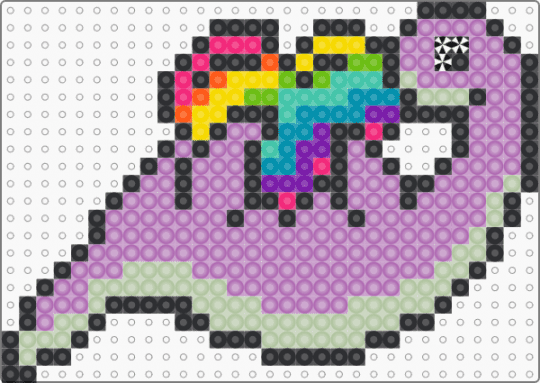 Trippy Dinosaur + Heart - beige, pink