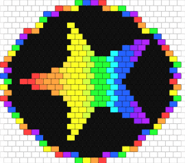 Bag panel - star,rainbow,circle,colorful,bag,panel,black