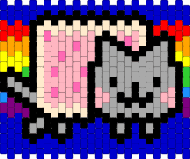 Big Nyan Cat - pink,beige,purple