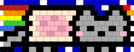 Simplified Nyan Cat - beige,purple,pink