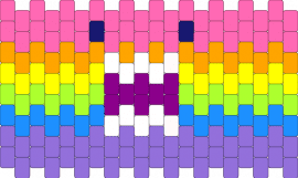 Bleh - domo,neon,rainbow,mouth,cuff,colorful,pink,purple