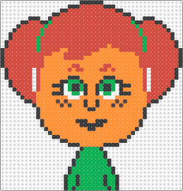 isa noelle - mii,nintendo,portrait,character,video game,orange,green