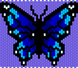 Blue Butterfly - butterfly,insect,winged,panel,purple,blue