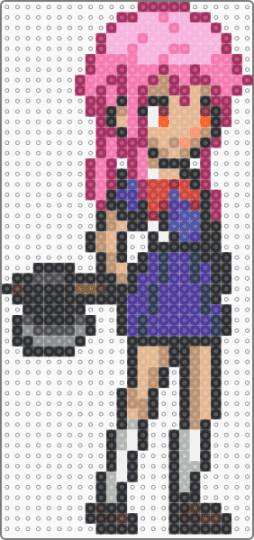 Yuno Gasai - pink,beige,purple,yuno gasai,mirai nikki,future diary,anime