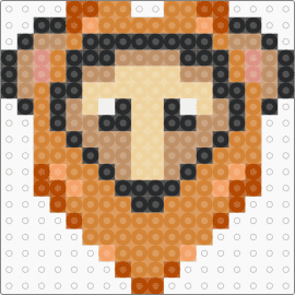 lion - lion,animal,head,charm,orange,tan