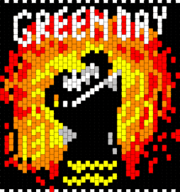 21st Century Breakdown - Green Day - 21 century breakdown,green day,album,punk,band,music,panel,tapestry,fiery,black,orange,yellow