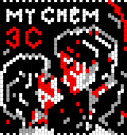 MCR - Three Cheers for Sweet Revenge - My Chemical Romance - 3 cheers for sweet revenge,mcr,my chemical romance,album,emo,music,scene,panel,tapestry,black,white,red