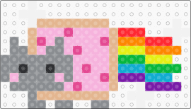 Nyan cat - byan cat,meme,poptart,rainbow,pink,gray