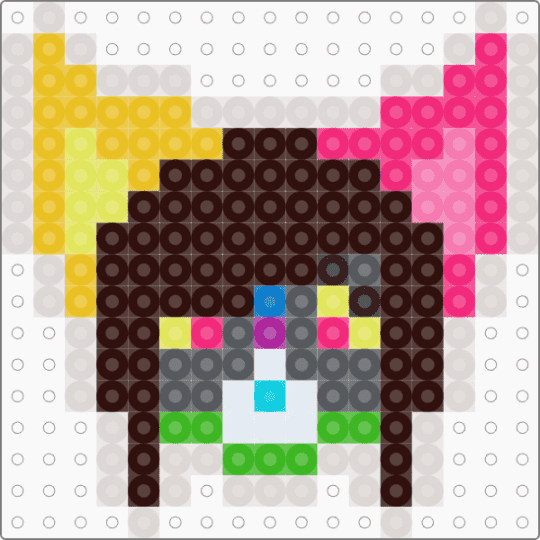 Luvbugz furry head - brown,pink,yellow,beige