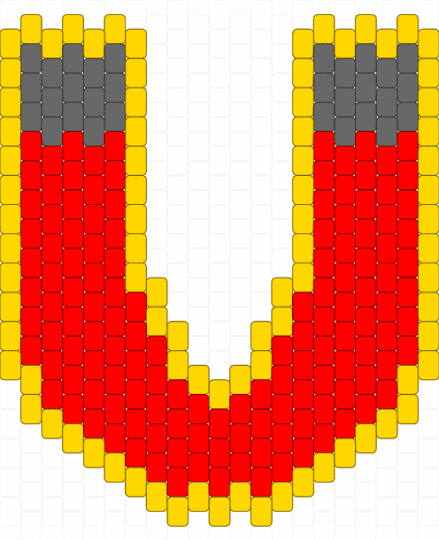 1100 magnet 2 - yellow,red