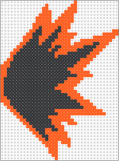 Bakugo hair spikes - black, orange