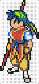 Tir McDohl Suikoden - yellow,brown,red,blue