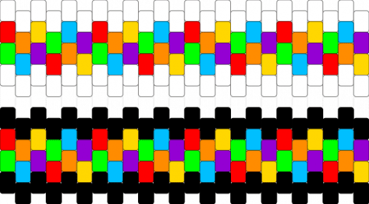 matching cuffs vers 2 - orange,green,purple,colorful,rainbow,black,white
