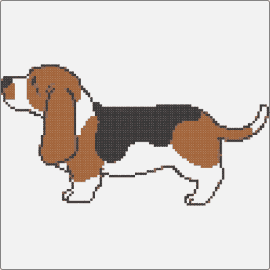 Basset Hound - basset hound,dog,animal,brown,white,black