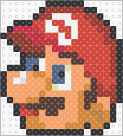 Melee Mario - red,orange