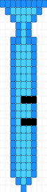 Miku’s Tie (Ladder stitch ver) - light blue