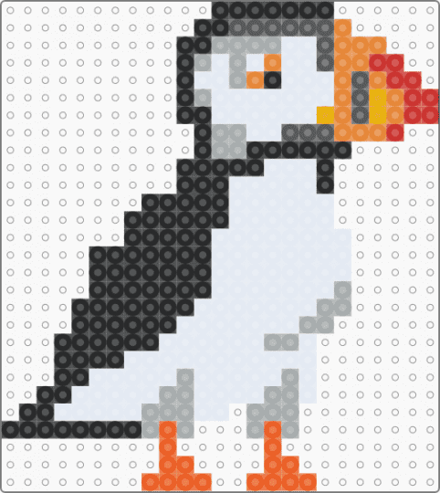 Puffin - puffin,bird,animal,white,orange,gray