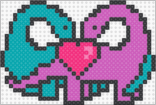 Dino love - dino, dinos, dinosaur, dinosaur love, heart, in love, lost lands, love, pink, teal