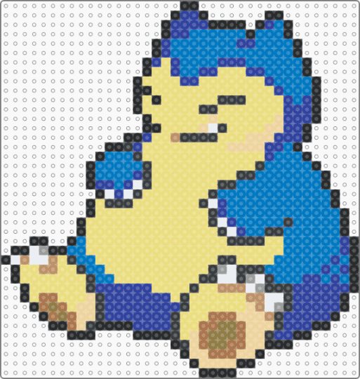 Snorlax - purple,blue,yellow