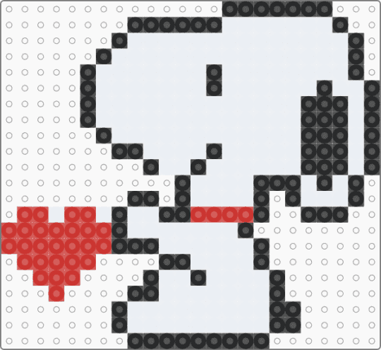Snoopy with heartt - white