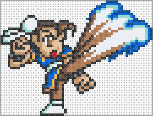 Chun-Li (3) - blue,brown,light blue,tan