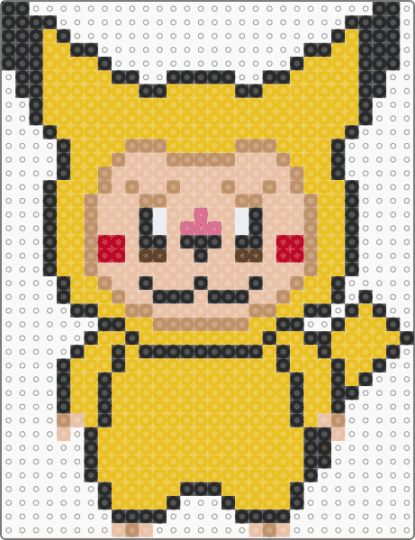 Pikachu Labubu - beige,yellow