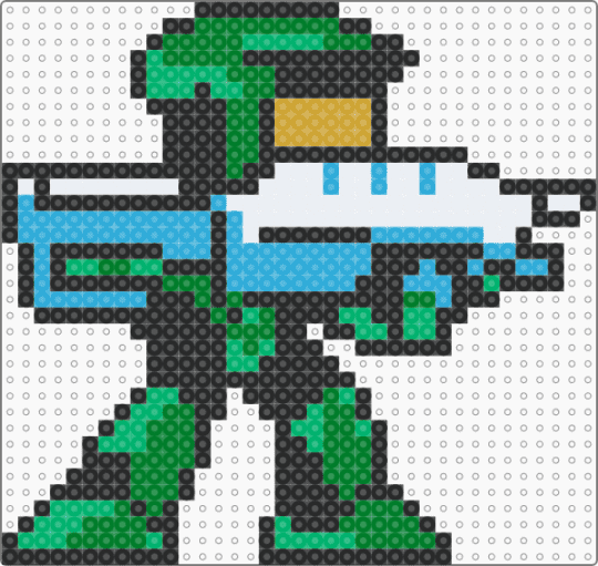 Master Chief with Blue MAC - black,green,light blue