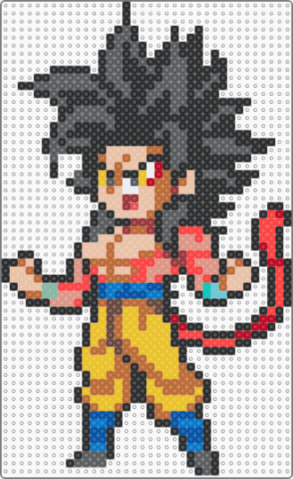 Goku SSJ4 (GT) - black,gray,tan,beige,yellow,colorful