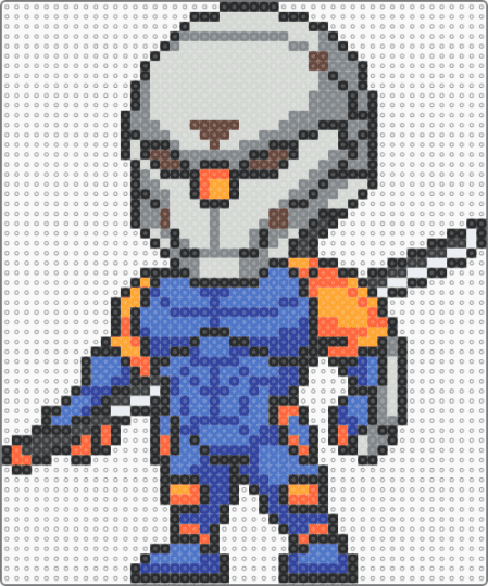 Cyborg Ninja - gray,purple,blue