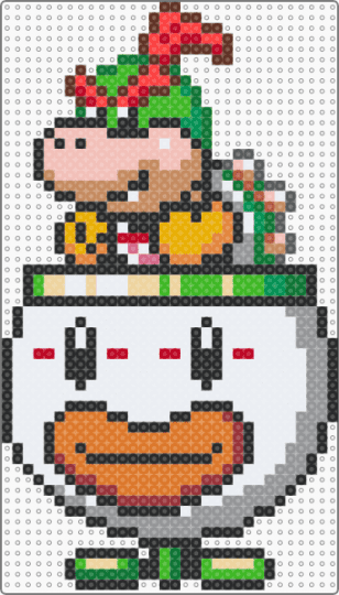 Bowser Jr. - gray,beige,green,colorful