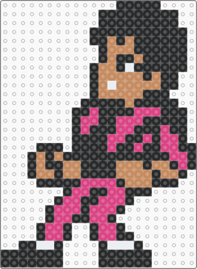 Michael Jackson 3 - black,tan,pink